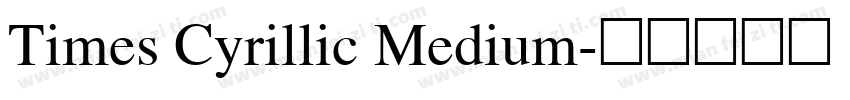 Times Cyrillic Medium字体转换